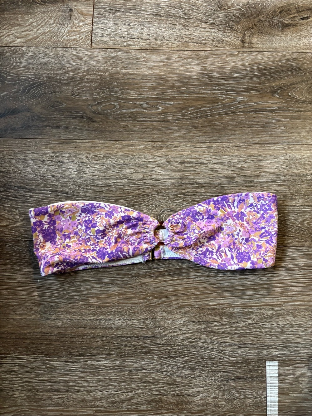 House of CB Medea Violet Floral Purple Bandeau Swim Top Small - Picture 3 of 5